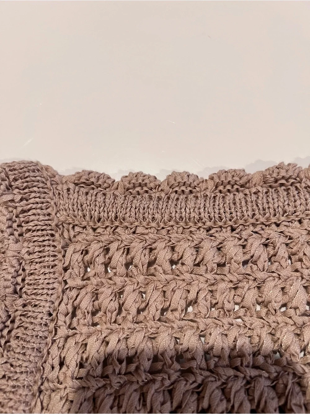 J. Crew Crochet Tank Sweater in Light Taupe